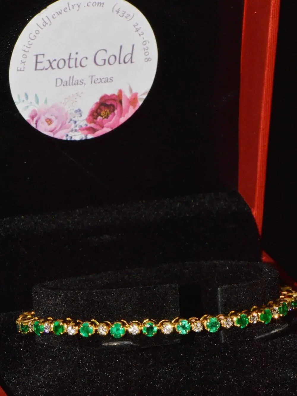 Certified Natural 4.90Cts VS F Diamond Emerald 18K Solid Gold Tennis Bracelet